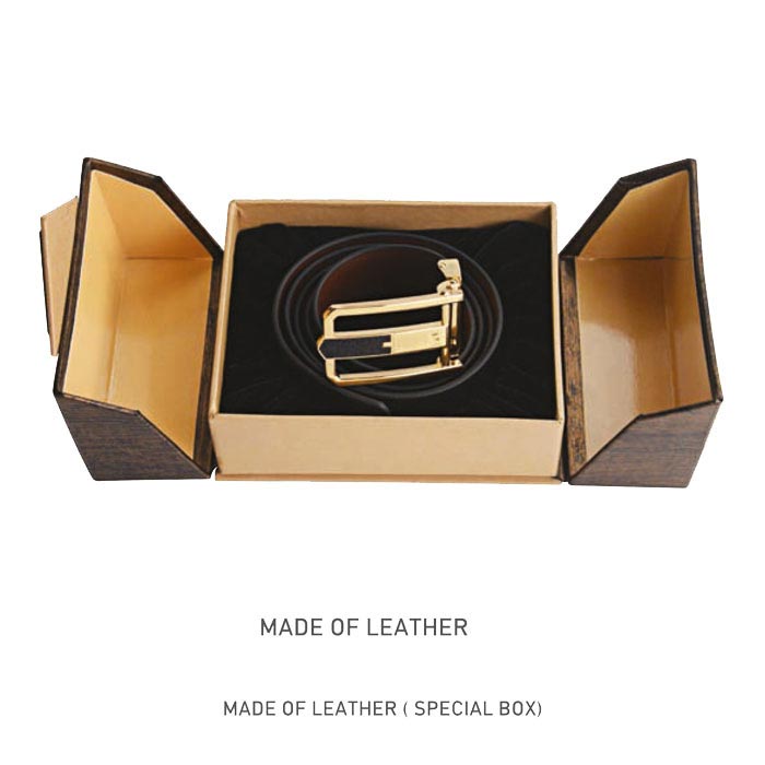 Black leather belt MW (code-29)