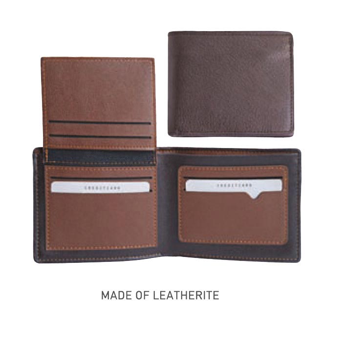 Customized brown leather wallet MW (code-11)