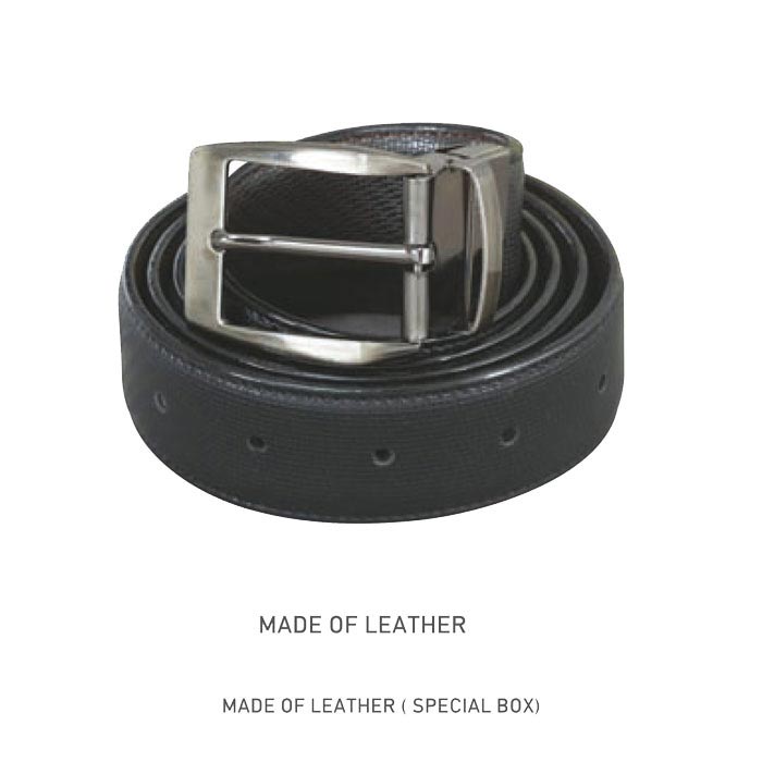 Simple black leather belt MW (code-30)