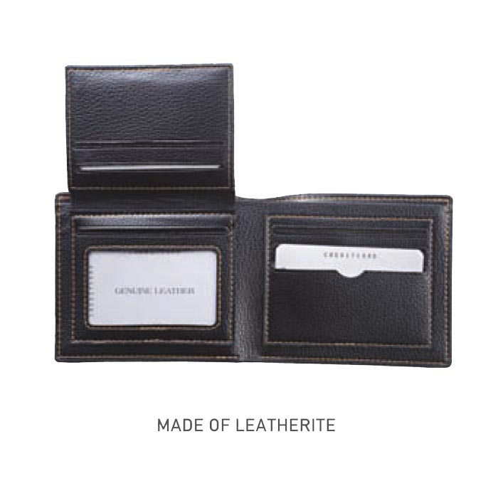 Superior black leather wallet MW (code-3)